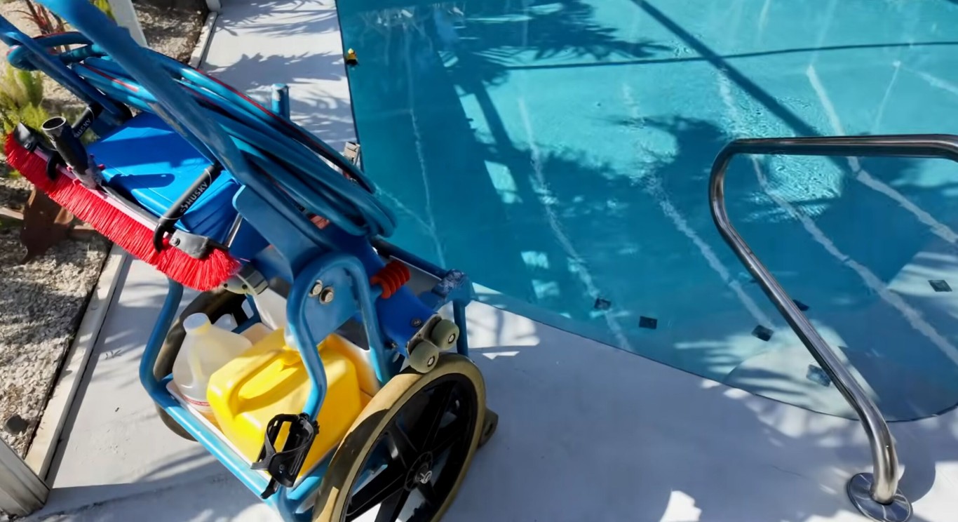 Professional pool cleaning equipment for deep cleaning services in Buena Park, CA